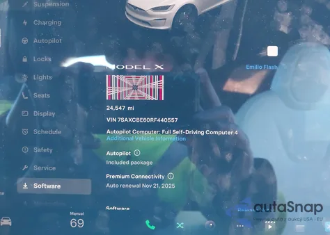 2024 Tesla Model X Plaid Tri Motor All-Wheel Drive from USA, damaged, VIN 7SAXCBE60RF440557